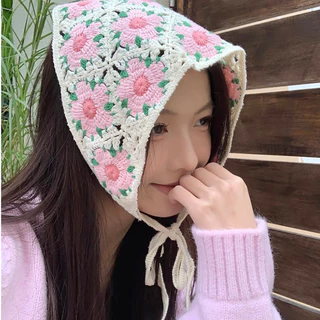ผ้าพันคอสามเหลี่ยม headband ขอบลูกไม้ สไตล์เกาหลี ins โดปามีน น่ารัก สำหรับผู้หญิง แฟชั่น ส่งเร็ว COD