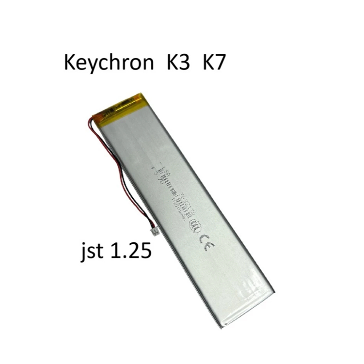 รุ่น 3032130 1800mAh สำหรับคีย์บอร์ดไร้สาย Keychron K3 K7 ไฟ LED