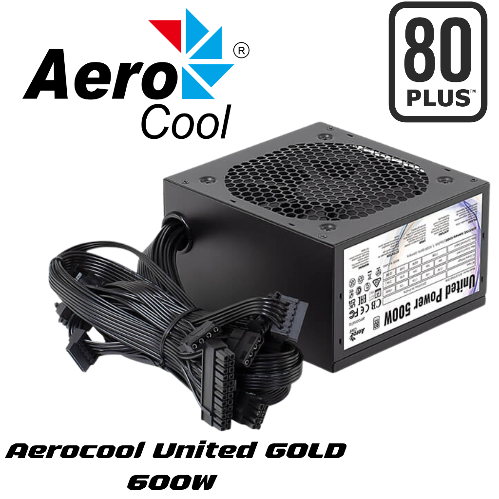 PSU POWER SUPPLY (อุปกรณ์จ่ายไฟ) POWER SUPPLY (80+ WHITE) 600W AEROCOOL UNITED