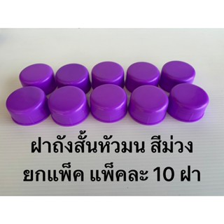 ฝาถังน้ำดื่ม PET ฝาสั้นหัวมน สีม่วง ยกแพ็ค (แพ็คละ10ฝา) เฉลี…