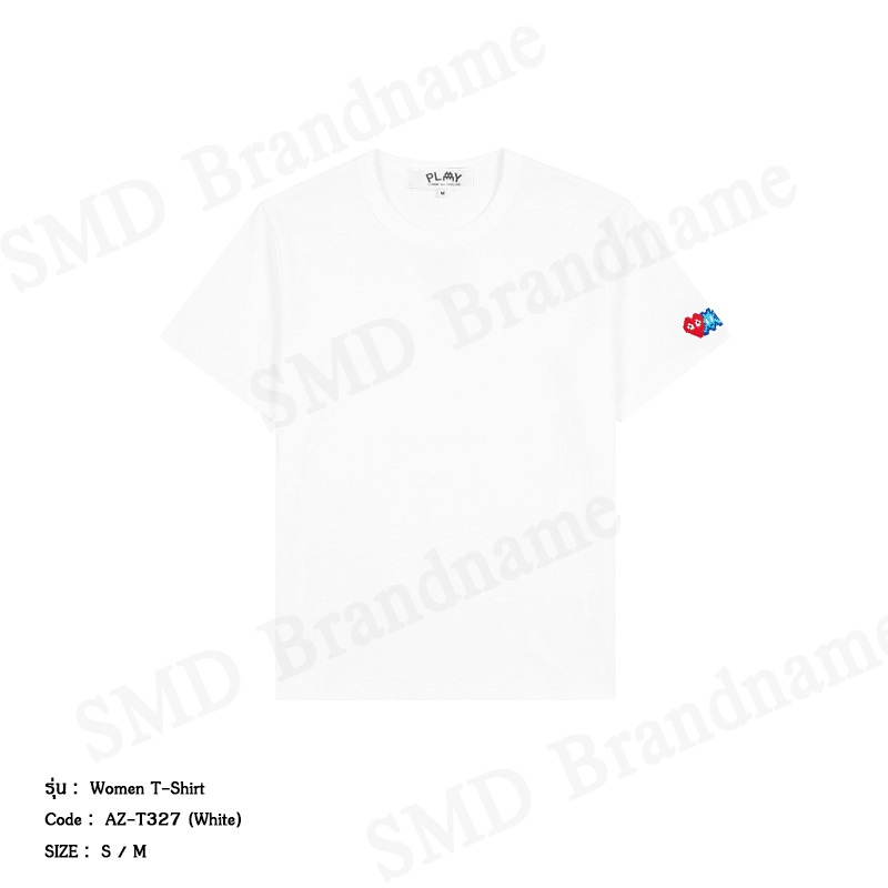 Play Comme des Garçons เสื้อยืดคอกลมผู้หญิง รุ่น Women T-Shirt Code: AZ-T327 (White)
