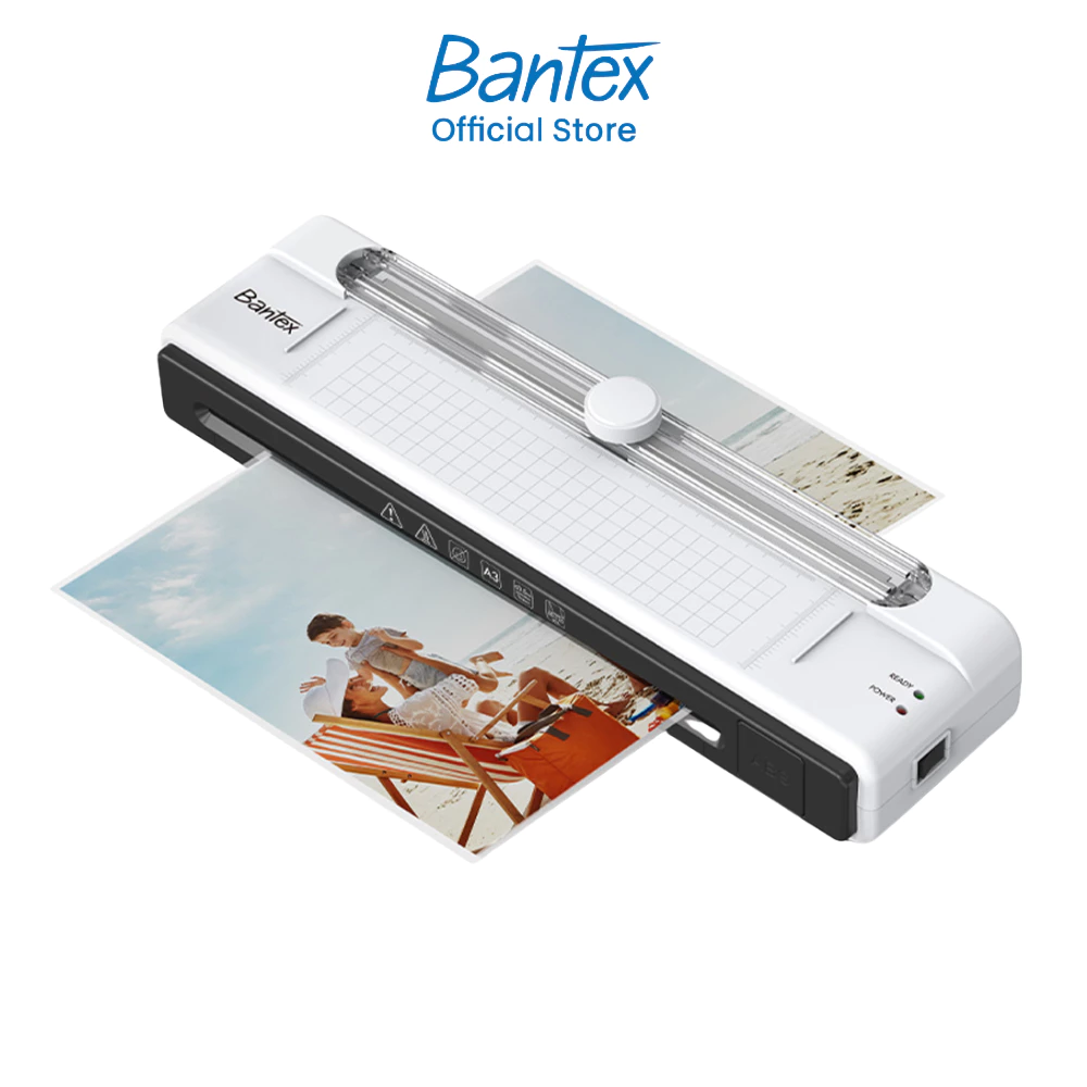 [แถมฟรี] Bantex เครื่องเคลือบเอกสาร 6in1 A3 เคลือบร้อน 280มม/นาที มีแท่นตัดในตัว คู่มือไทย Laminator