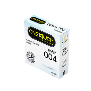 Onetouch ถุงยางอนามัย ขนาด 54 mm. รุ่น อัลติม่า 004 กล่อง 3 ชิ้น x 1 กล่อง