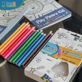 Play Plearn Kid ดินสอสีไม้แท่งสามเหลี่ยมจัมโบ้ Jumbo Color Pencil เหมาะสำหรับเด็ก 3 ขวบขึ้นไป