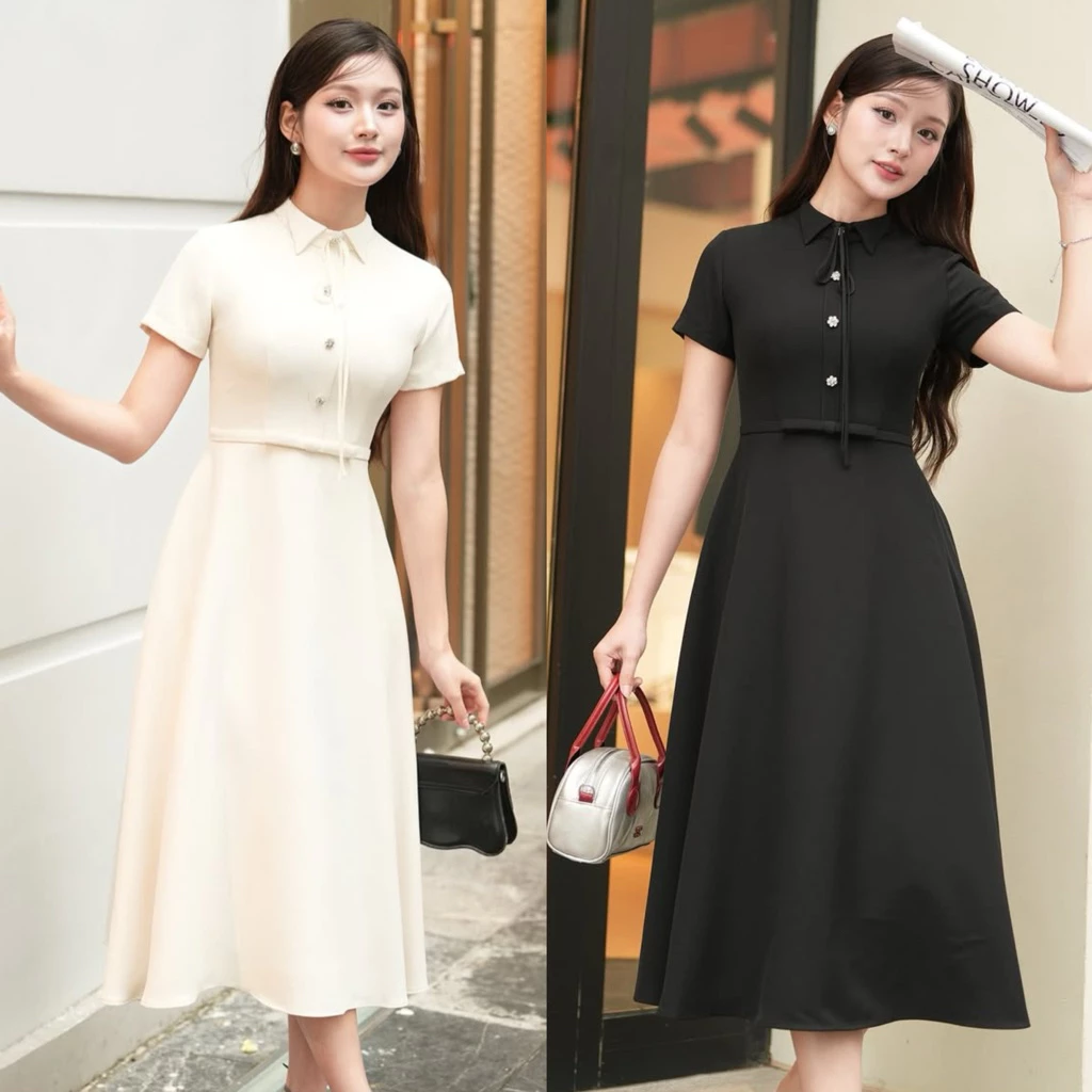 Capheny : Ivy dress with a bow tie
