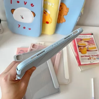 Case iPad Gen10 Air4/5/6/7/8 10.9 compatible for Pro11 gen7/8/9 10.2เคสไอแพด gen5/6 9.7หลังใส เคสไอแพดสีดํา 11นิ้วหลังทึ
