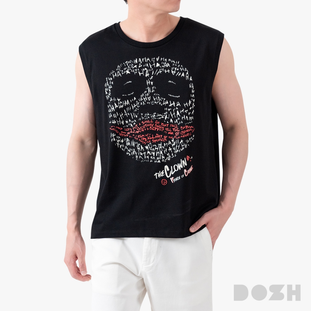 DOSH MEN'S TANK TOP THE JOKER เสื้อยืดคอกลม แขนกุด 1FLBMT5058-BL (S-2XL)