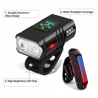 ไฟจักรยานด้านหน้า ที6 นํา ไฟหน้าจักรยานแบบชาร์จไฟได้สําหรับกลางคืนขี่ของขวัญวันหยุด