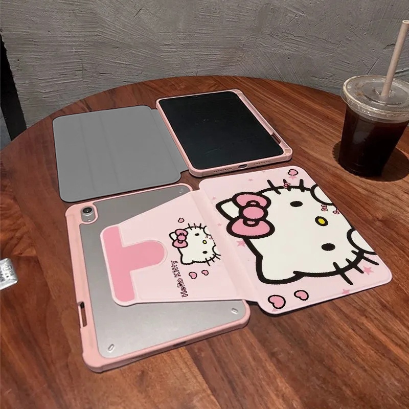 💫พร้อมส่ง💫เคสiPadหมุน 360° Hellokitty Mini7 8.3 Air8 11 Gen12 Air7 11 Gen11 การ์ตูน เคสไอแพด Air5/4