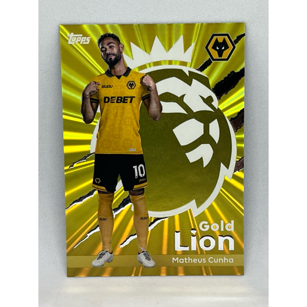 การ์ดฟุตบอล Topps 2025 - 2026 Chrome Gold Lion Matheus Cunha
