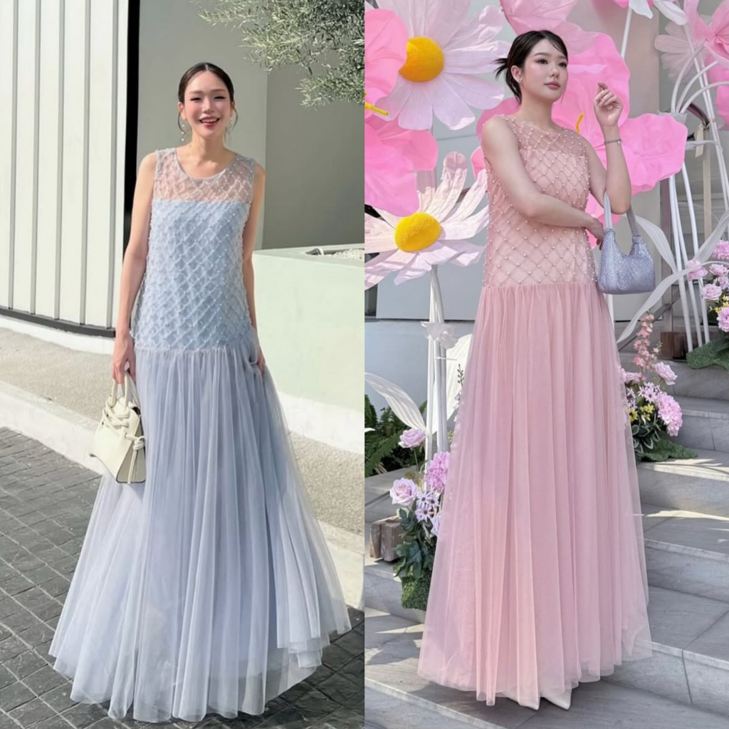 (ส่งต่อ) peace eveninggown size XS มือสอง