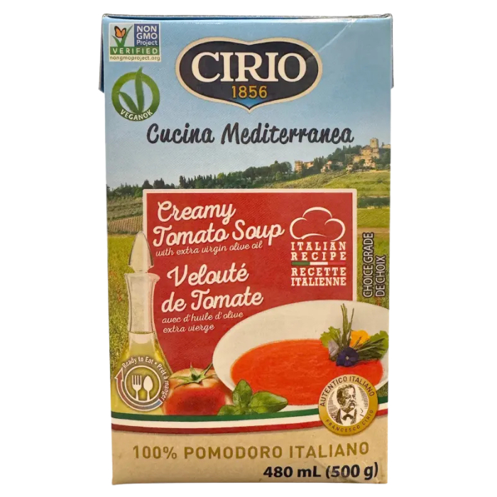 ซุปมะเขือเทศสูตรครีมมี่เข้มข้น ตราซิริโอ 500 กรัม - Creamy tomato soup 500g Cirio brand