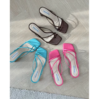 Candy ส้น 2.5" นิ้ว *ชมพู ฟ้า น้ำตาล มาใหม่* พร้อมส่งค่ะ