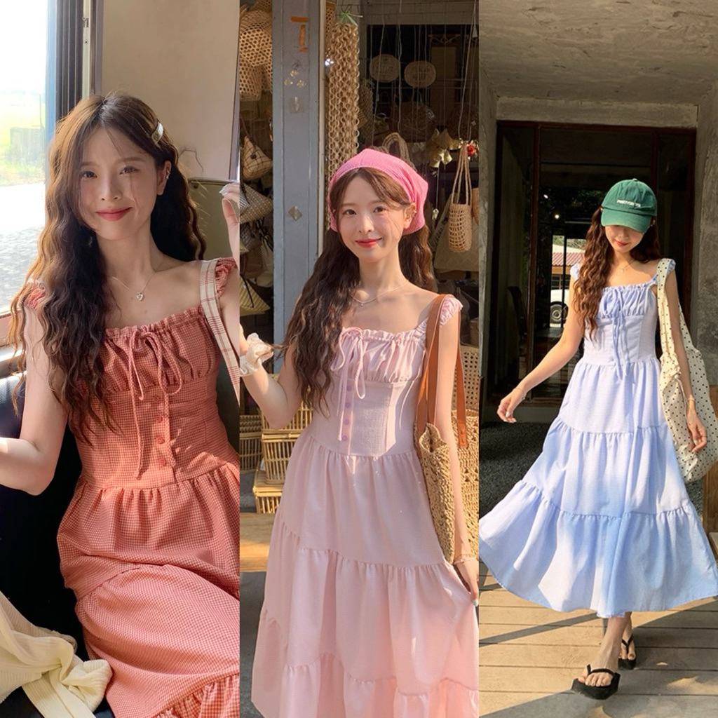 Somedays | 🐰Rora Dress เดรสยาวลายสก็อตแขนกุด ลูกคุณคุณใจมากค่า