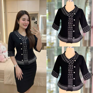 เสื้อพื้นเมือง แขนสามส่วน รวมลาย