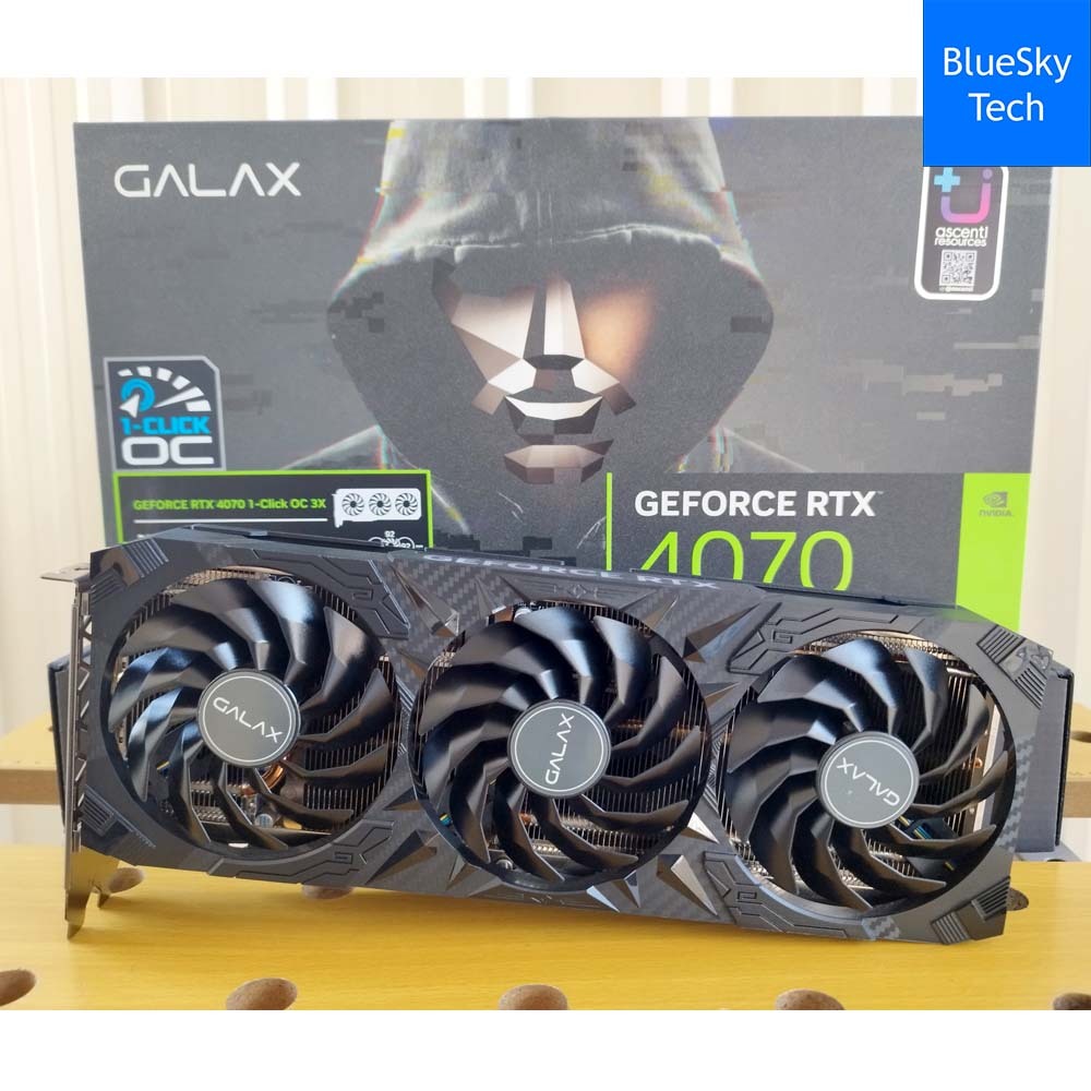 การ์ดจอ RTX 4070 (ใหม่มาก ใช้โค้ดลดได้) GALAX 1-Click OC 3X 12GB GDDR6X มือสอง ประกันศูนย์ไทย