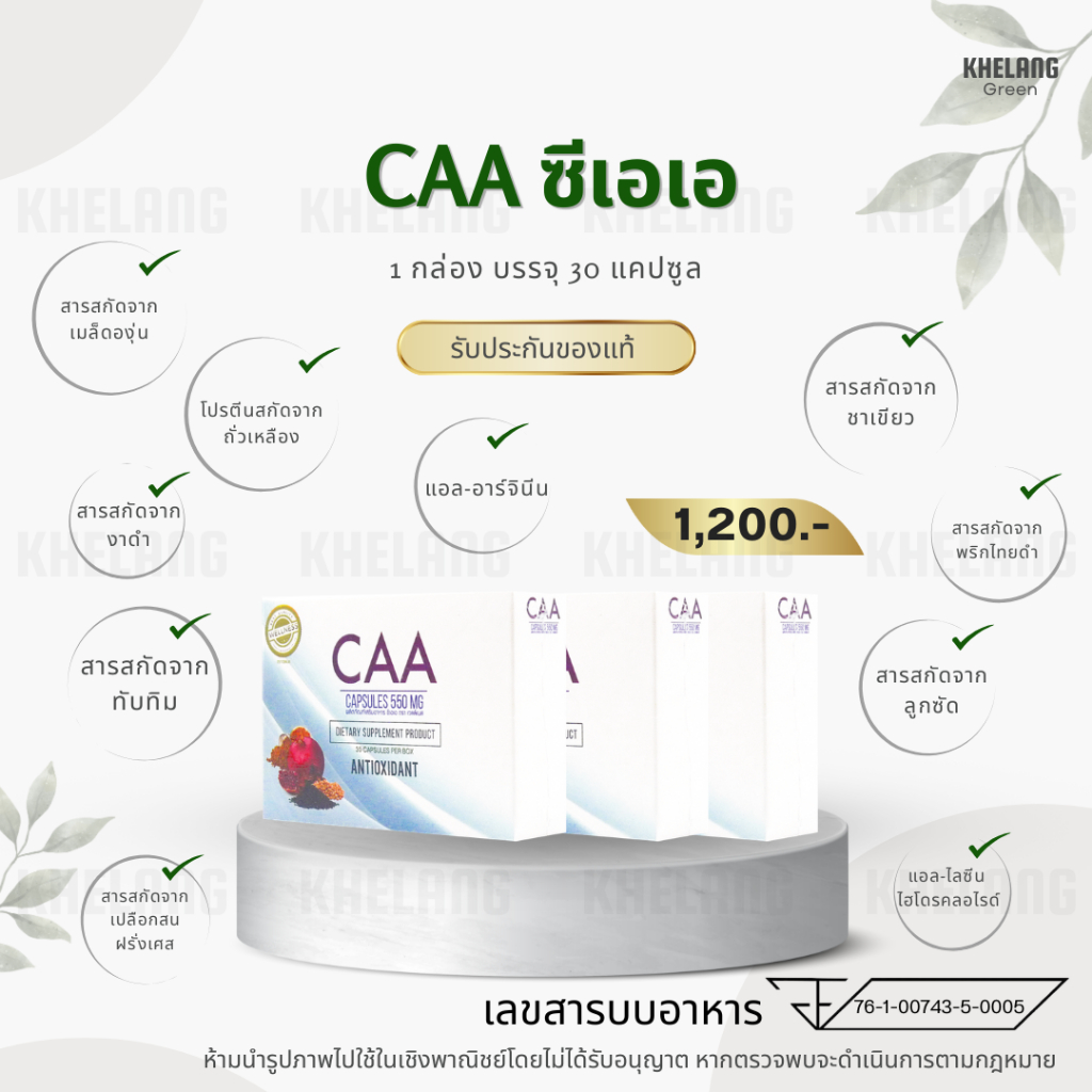 ผลิตภัณฑ์เสริมอาหาร ซีเอเอ CAA
