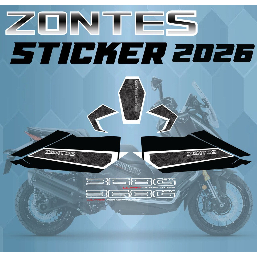 Zontes สติกเกอร์ Zontes368G 2026 Sticker Kit มอไซค์ สำหรับ Zontes368G 2026 ดีไซน์ใหม่ 2026 สำหรับมอไ