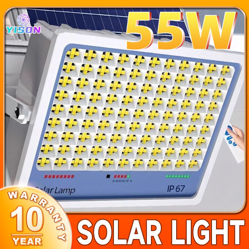 YISON 【รับประกัน30ปี】ไฟโซล่าเซลล์ 550000W ซื้อ 1 แถม 1ไฟโซล่าเซลล์ ไฟโซล่าเซลล์ ของแท้ LED สปอตไลท์ โซล่า IP67 พร้อมรีโ