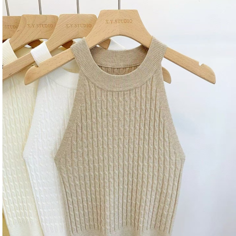 พร้อมส่งในไทย** เสื้อแขนกุด ผ้าไหมพรมยืดตามตัว สาวอวบใส่ได้ มีส่งด่วน Y322