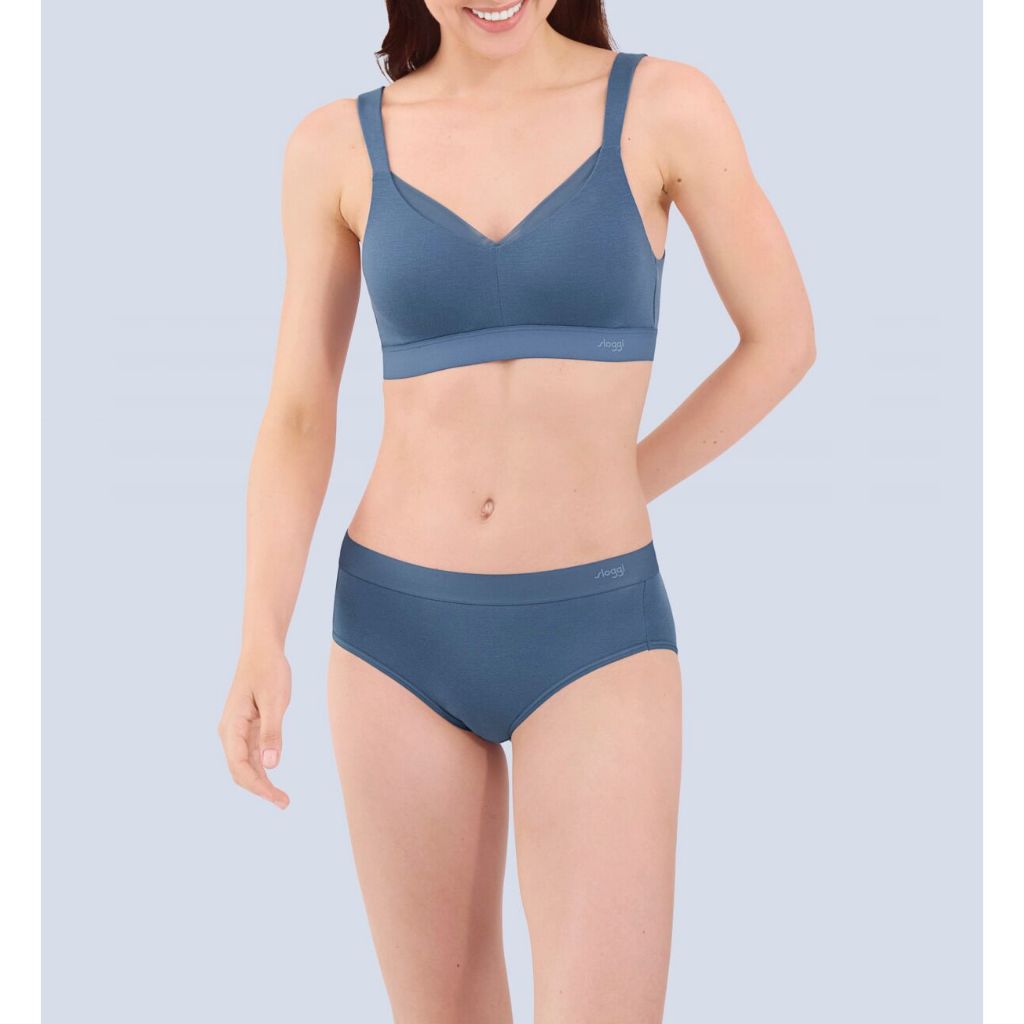 sloggi สปอร์ทบราคัพทรงเต็มไม่มีโครง รุ่น sloggi Basic Sporty Cool HP2 รหัส 10223245 สีน้ำเงิน 00XX — صورة 4