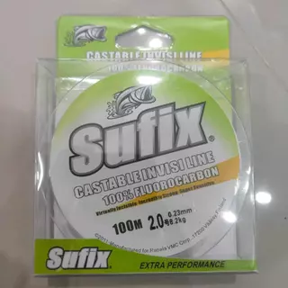 สายเบ็ดตกปลา Sufix Castable Invisi Line สายฟลูโอโรคาร์บอน 100%