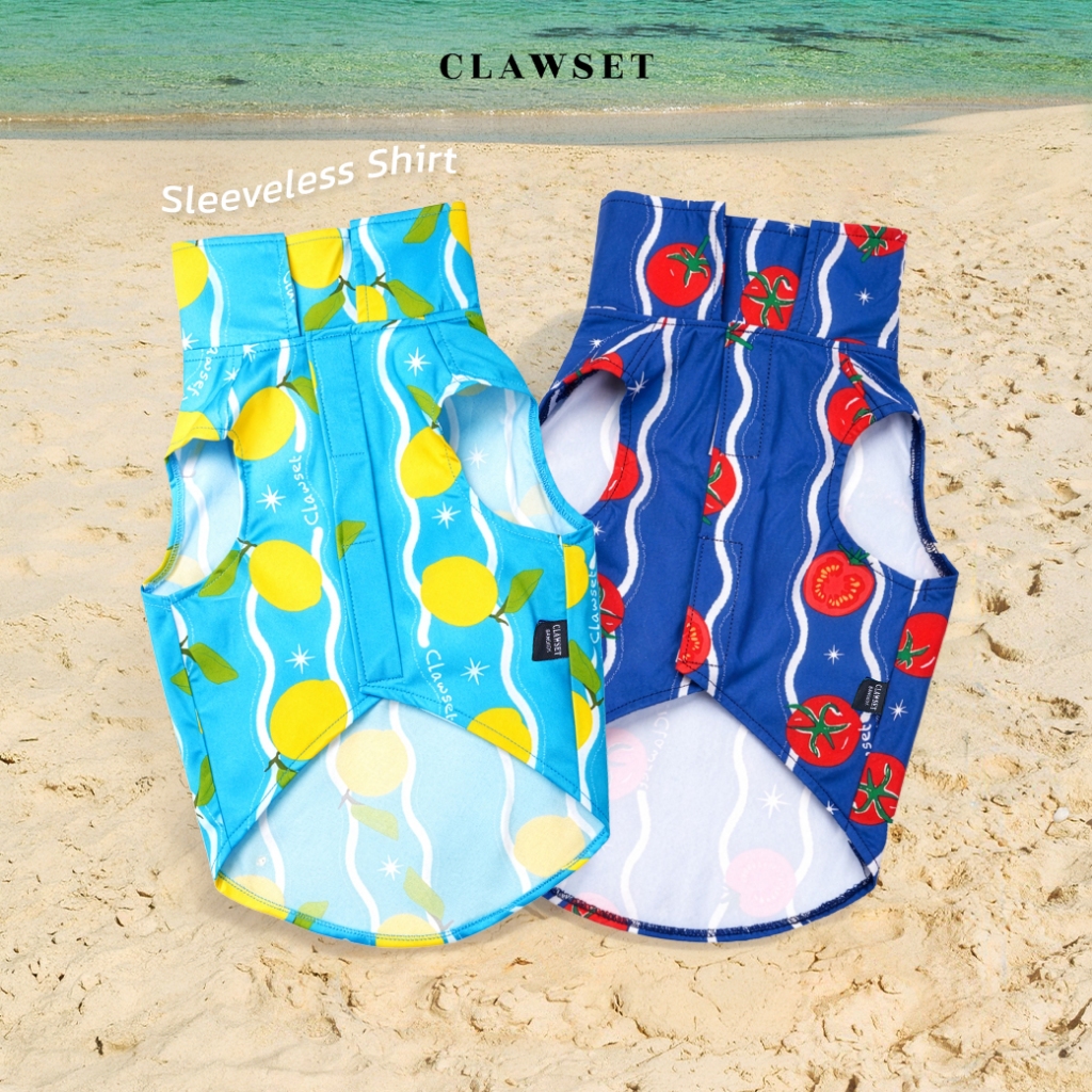 เสื้อหมาแมว เสื้อเชิ๊ตแขนกุด Hawaii Italian Sleeveless Shirt เฉพาะเสื้อสัตว์เลี้ยง | CLAWSET.BKK ราคา ถูกที่สุด ดีลบีเคเค แกลเลอรีภาพที่ 3