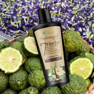 【ส่งจากไทย】La Manya แชมพูจากพืชธรรมชาติ สมุนไพรสด7ชนิด Shampoo 7 Herbs Hair Tonic Shampoo 225ml