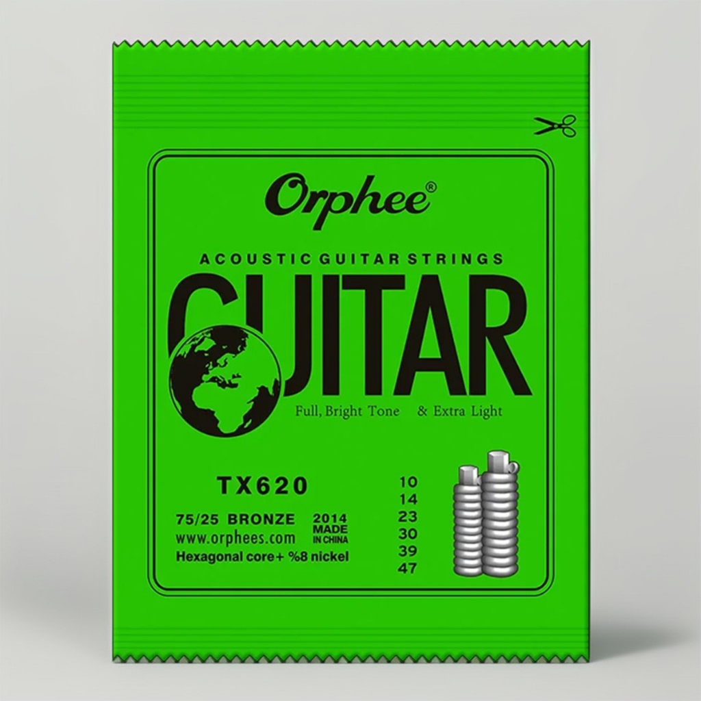 สายกีตาร์โปร่ง Orphee 6 เส้น/ชุด