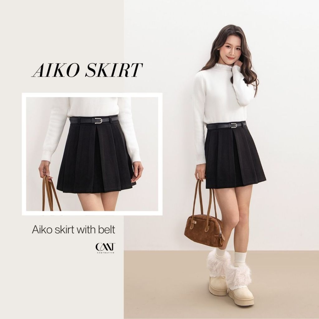 Coatmatter - Aiko Skirt กระโปรงจีบ ผ้าหนาไม่บาง
