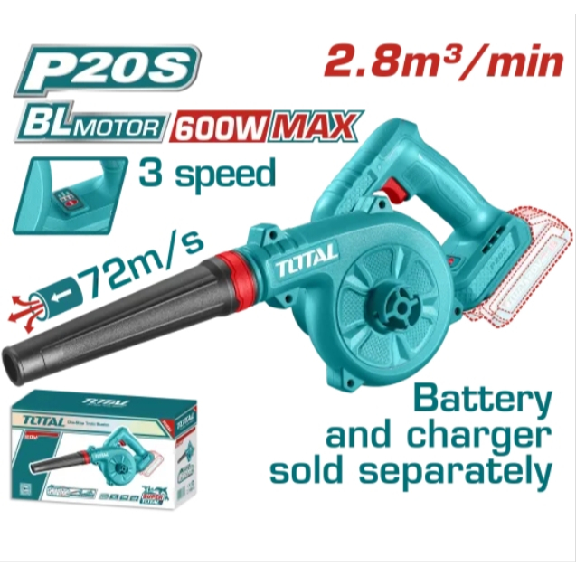 TOTAL เป่าลมแบตเตอรี่ไร้สาย 20V. รุ่น TABLI2068 (เครื่องเปล่า) รุ่น TABLI20682 (ครบชุด)