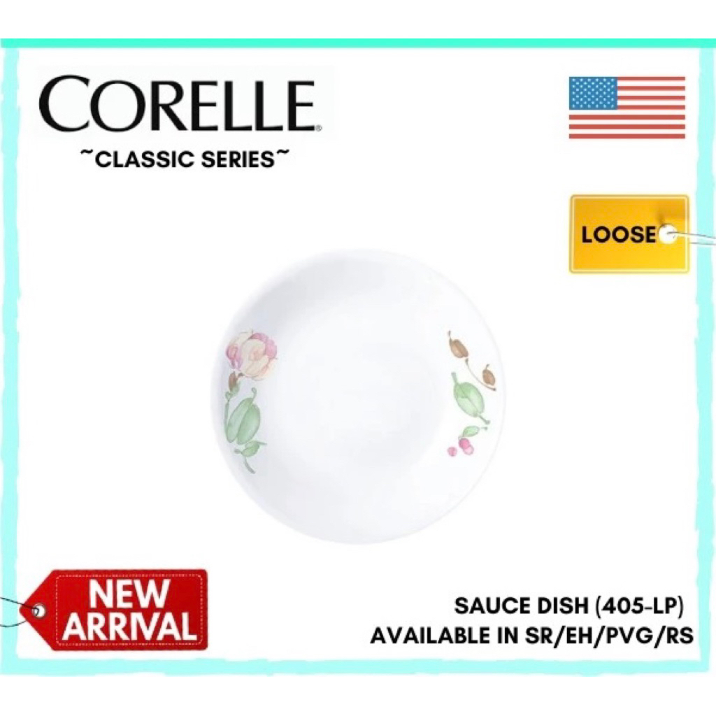 Corelle Loose (405-LP) 12cm Sauce Dish Mini Plate Corelle Mini Plate Pinggan Corelle SR/RS/PVG/EH/PU