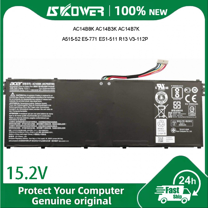 ORIGINAL Acer AC14B8K AC14B3K AC14B7K A515-52 E5-771 ES1-511 R13 V3-112P Laptop Battery.