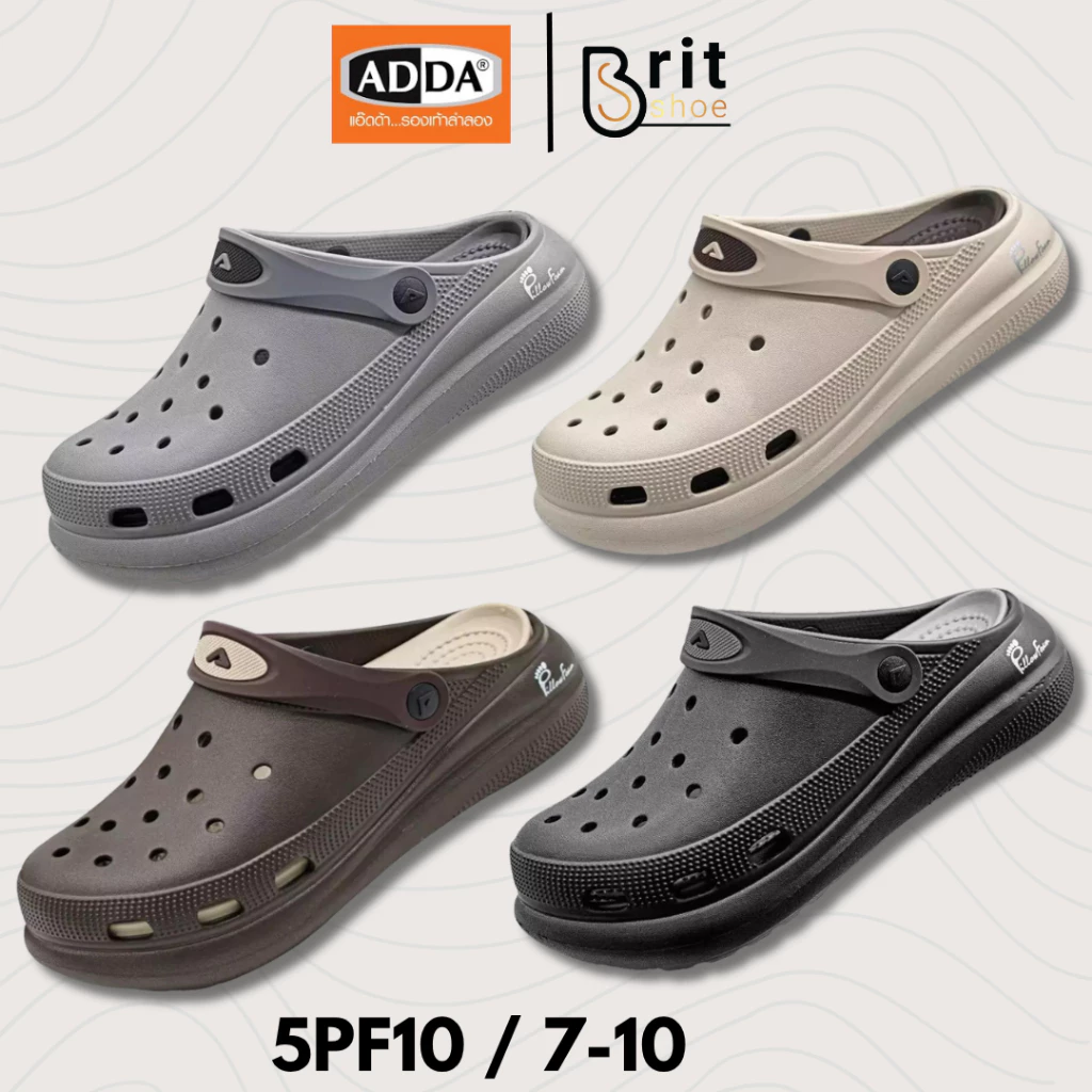 รองเท้าหัวโตผู้ชาย ADDA 5PF10 เพื่อสุขภาพ พื้นถอดได้ วัสดุ Pillow Foam นุ่ม เบา ขนาด 7-10