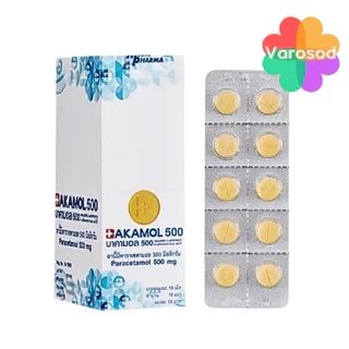 [แผง] Bakamol 500 บาคามอล 500 พาราเซตามอล 500มก. ยาเม็ดบรรเทาปวด ลดไข้ [ยาสามัญประจำบ้าน]
