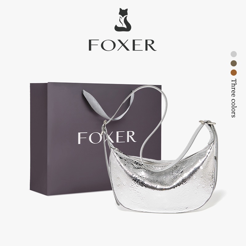 FOXER กระเป๋าคล้องแขนรูปทรงพระจันทร์เสี้ยว ดีไซน์เรียบง่าย เหมาะสำหรับช้อปปิ้งและออกไปเที่ยวข้างนอก