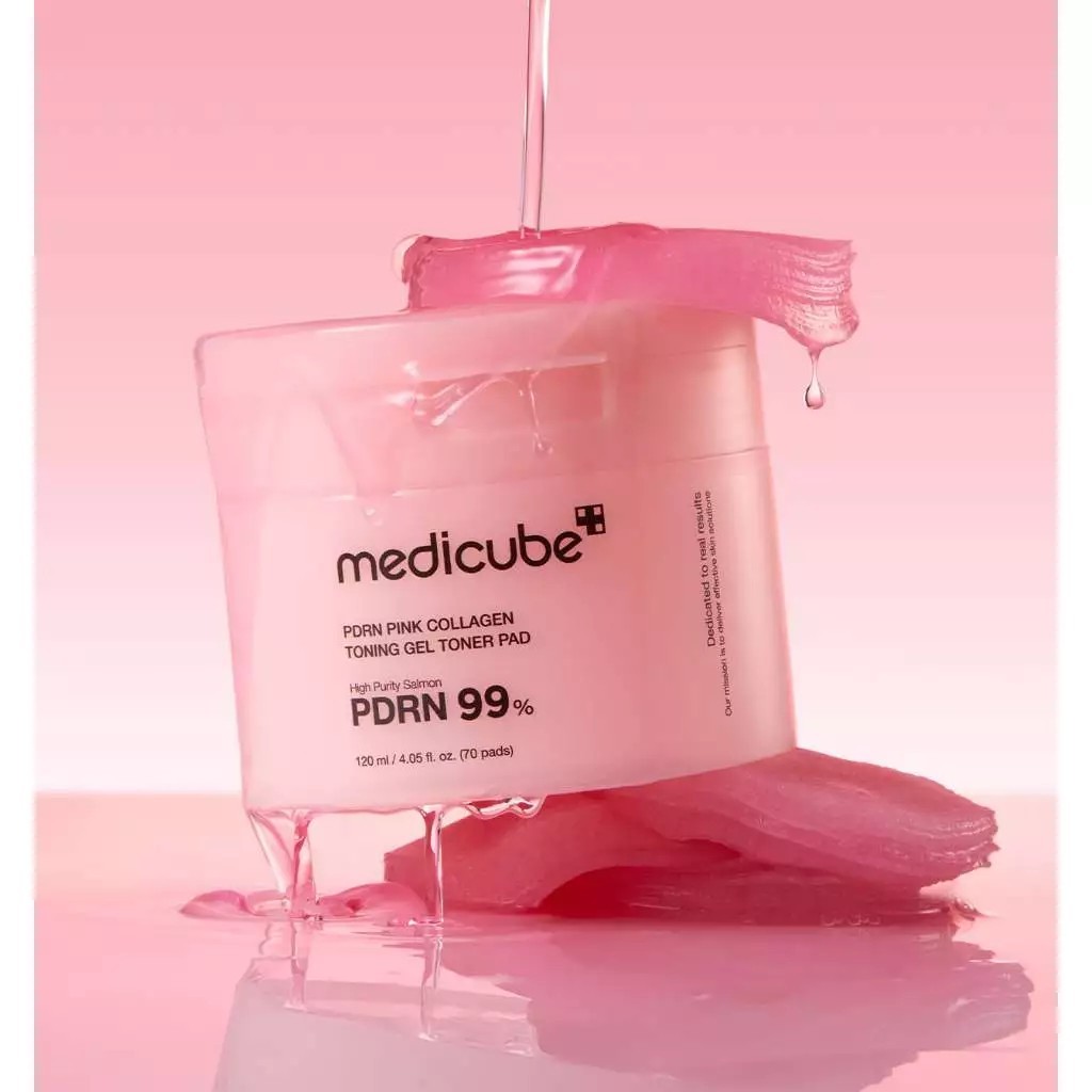 Medicube Pdrn Pink Collagen Toning Gel Toner Pad PDRN โทนเนอร์แพด จากเกาหลี แท้100%