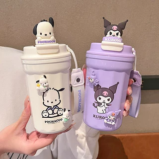 แก้วเก็บความเย็น 500ml ลายน้องแมว สแตนเลส Food Grade ผนังสุญญากาศ เก็บร้อนนาน ฝา 2in1 พร้อมหลอด พกพาง่าย ฐานกันลื่น