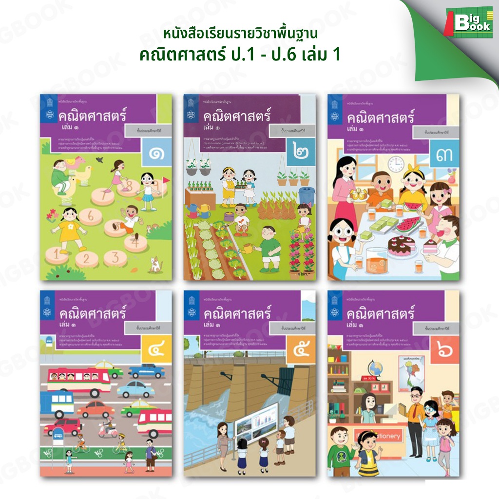 หนังสือเรียน คณิตศาสตร์ ชั้น ป.1 ป.2 ป.3 ป.4 ป.5 ป.6 (เล่ม 1) #สสวท