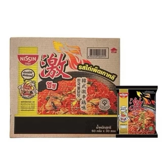 [ยกลัง30ซอง] Nissin นิสชิน บะหมี่กึ่งสําเร็จรูป บะหมี่แห้งเกาหลี มีหลายรสชาติให้เลือก ขนาด 60กรัม