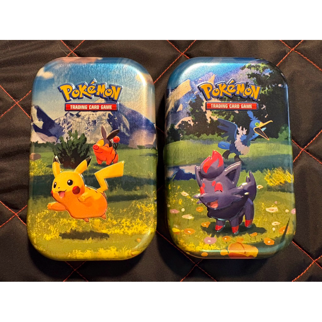 [กล่องเปล่า แท้💯]Empty Pikachu|Zorua Ascended Heros Pokemon Mini Tin Storage กล่อง+สติ๊กเกอร์