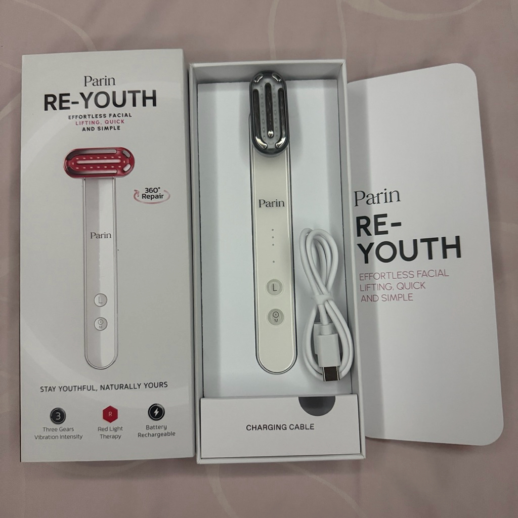 มือ2:Parin RE-YOUTH เครื่องนวดยกกระชับ 2 โหมดในเครื่องเดียว EMS+ SONIC VIBRATIONและแสงบำบัดผิว LED L