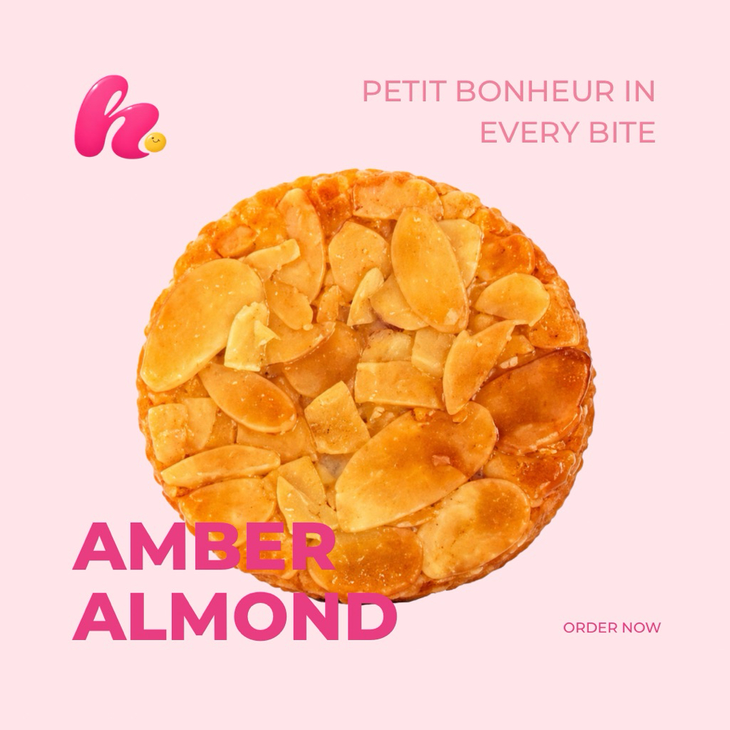 Amber Almond Tuile | ขนมเบื้องฝรั่งเศส บางกรอบเนยแท้ (3 ชิ้น)