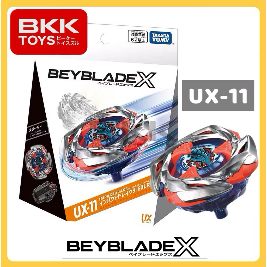 [ ของแท้ พร้อมส่ง ] TAKARA TOMY BEYBLADE X UX-11 IMPACT DRAKE 9-60 LR LOT HK