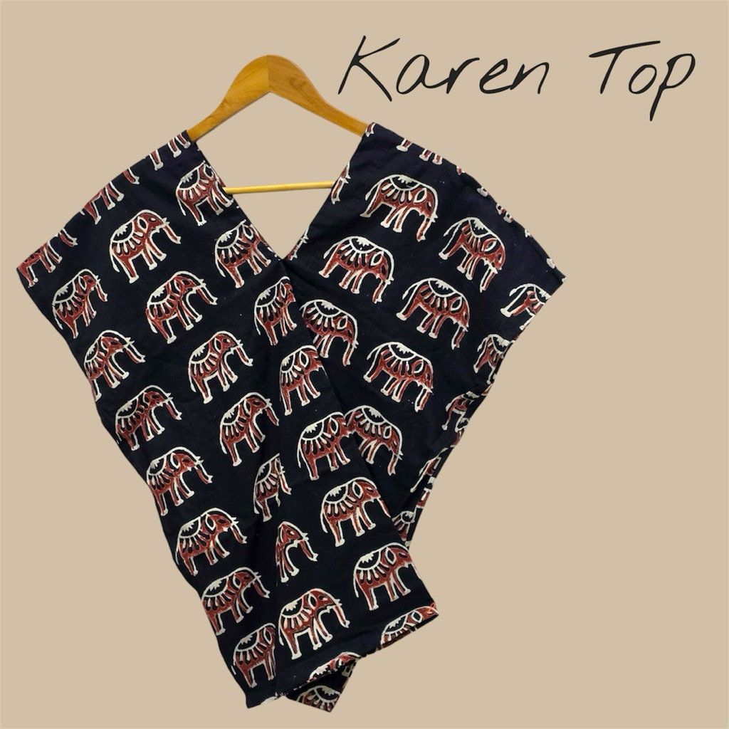 Karen Top เสื้อทรงกะเหรี่ยงงานผ้าอินเดียราคาน่ารัก ใส่สบายต้อนรับสงกรานต์