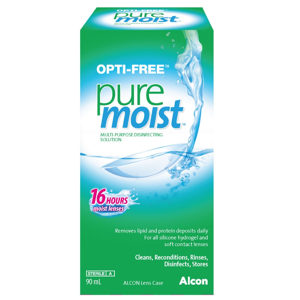 ALCON OPTI-FREE PUREMOIST 90, 300 ML (EXP 10/2026) น้ำยาล้างคอนแทคเลนส์