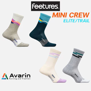 Feetures Elite/Trail Mini Crew ถุงเท้าวิ่งมาราธอน ขายดีอันดับหนึ่งในอเมริกา กระชับ ระบายอากาศดีสุด (รับประกัน 1 ปี)