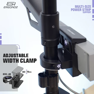 ERGONOZ Power Strip Holder (ACC23) อุปกรณ์เสริม ยึดกับเสาหรือท่อกลมได้แน่น แข็งแรง ไม่โยก