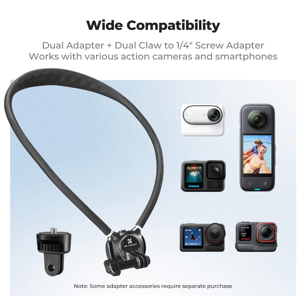 K&F CONCEPT Neck Mount สายคล้องคอ สำหรับถ่ายภาพ POV สำหรับGOPRO/DJI Action 6/5Pro/4/ Insta360 thumbnail 9