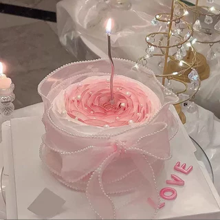 ริบบิ้นผ้าโปร่งขอบมุก กว้าง 4cm ยาว5 หลา ริบบิ้นขอบมุก ริบบิ้นตกแต่งเค้ก DIY ริบบิ้นตกแต่งดอกไม้